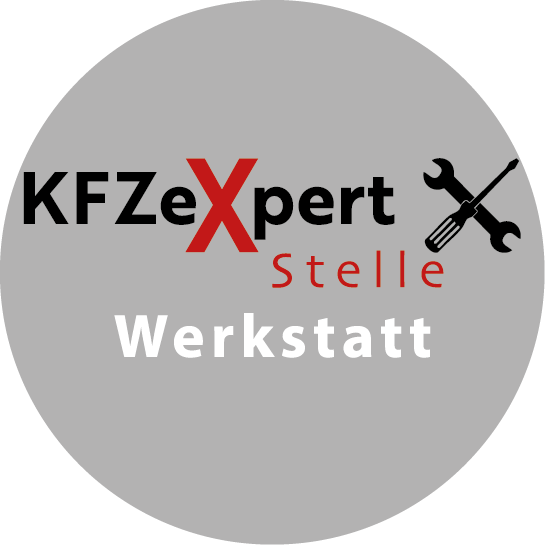 Rundes KFZeXpert Stelle Werkstatt Logo